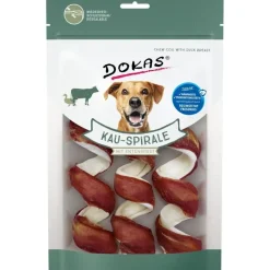 Dokas Tyggespiral med andebryst 3 stk 110 g - naturlige tyggeben