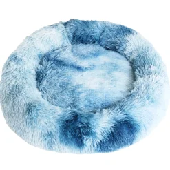 Donut Cozy Hundeseng Blå 50 cm - blød og hyggelig hundeseng til små hunde