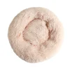 Donut Cozy Hundeseng Laksefarvet 60 cm - blød seng til mellemstore hunde