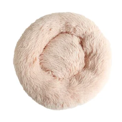 Donut Cozy Hundeseng Laksefarvet 60 cm - blød seng til mellemstore hunde