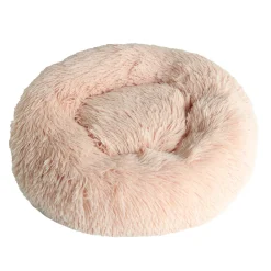 Donut Cozy Hundeseng Laksefarvet 60 cm - blød seng til mellemstore hunde