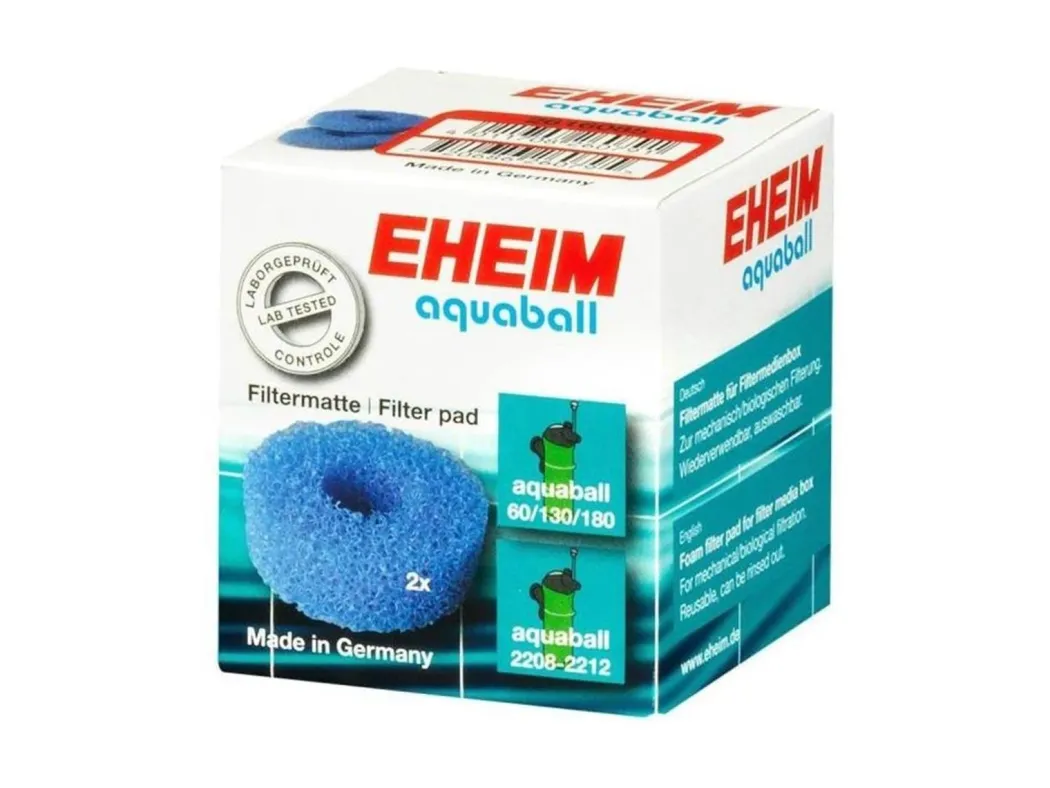 Eheim 2 stk Blå filtersvamp til Aquaball 45,60,130 E22616085