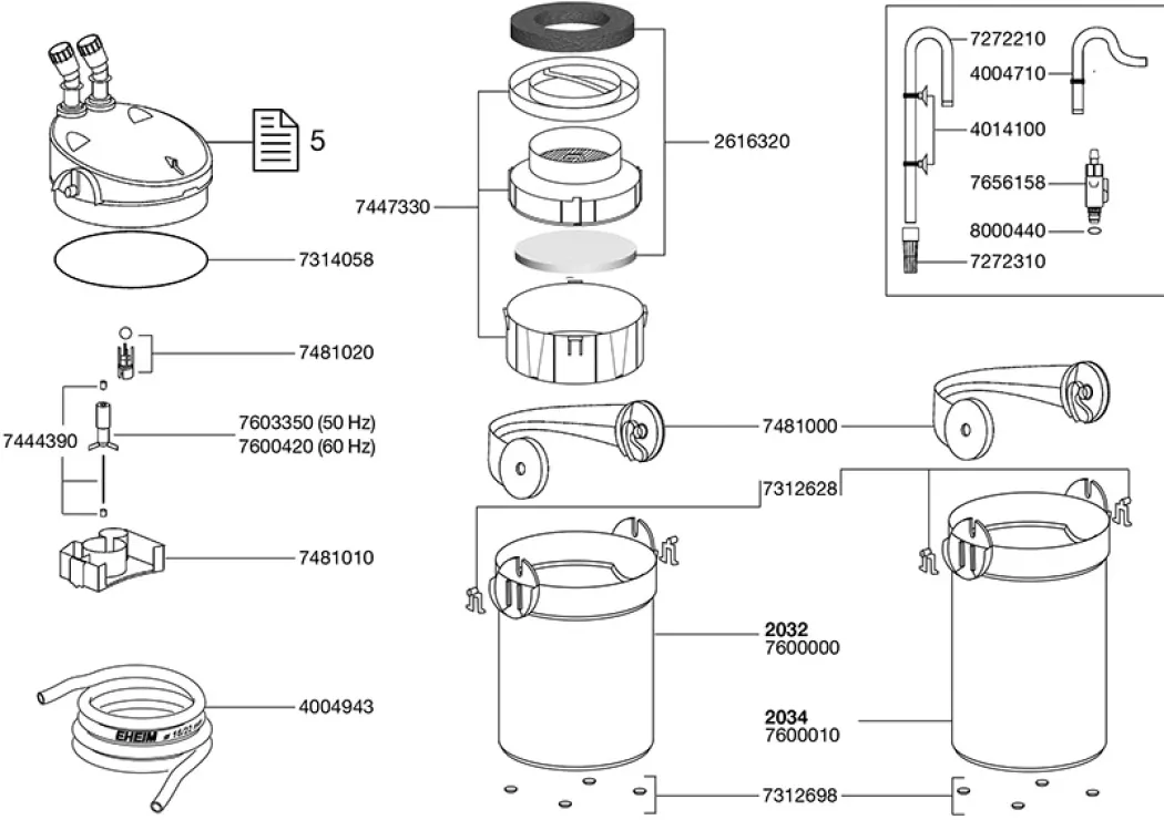 EHEIM 2034 Ecco Pro udvendig filter 600 l/t Pro 200