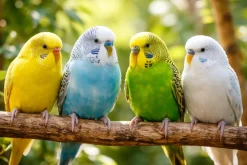 Engelsk Undulat unge (Melopsittacus undulatus)