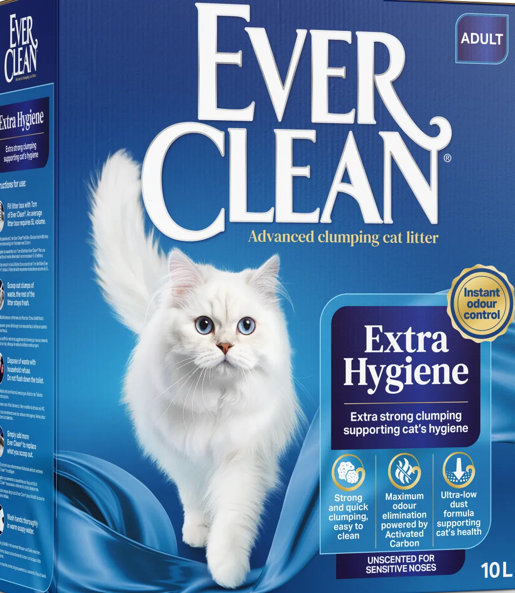 Ever Clean Extra Strong Kattegrus Uparfumeret Extra Hygiene 10 L