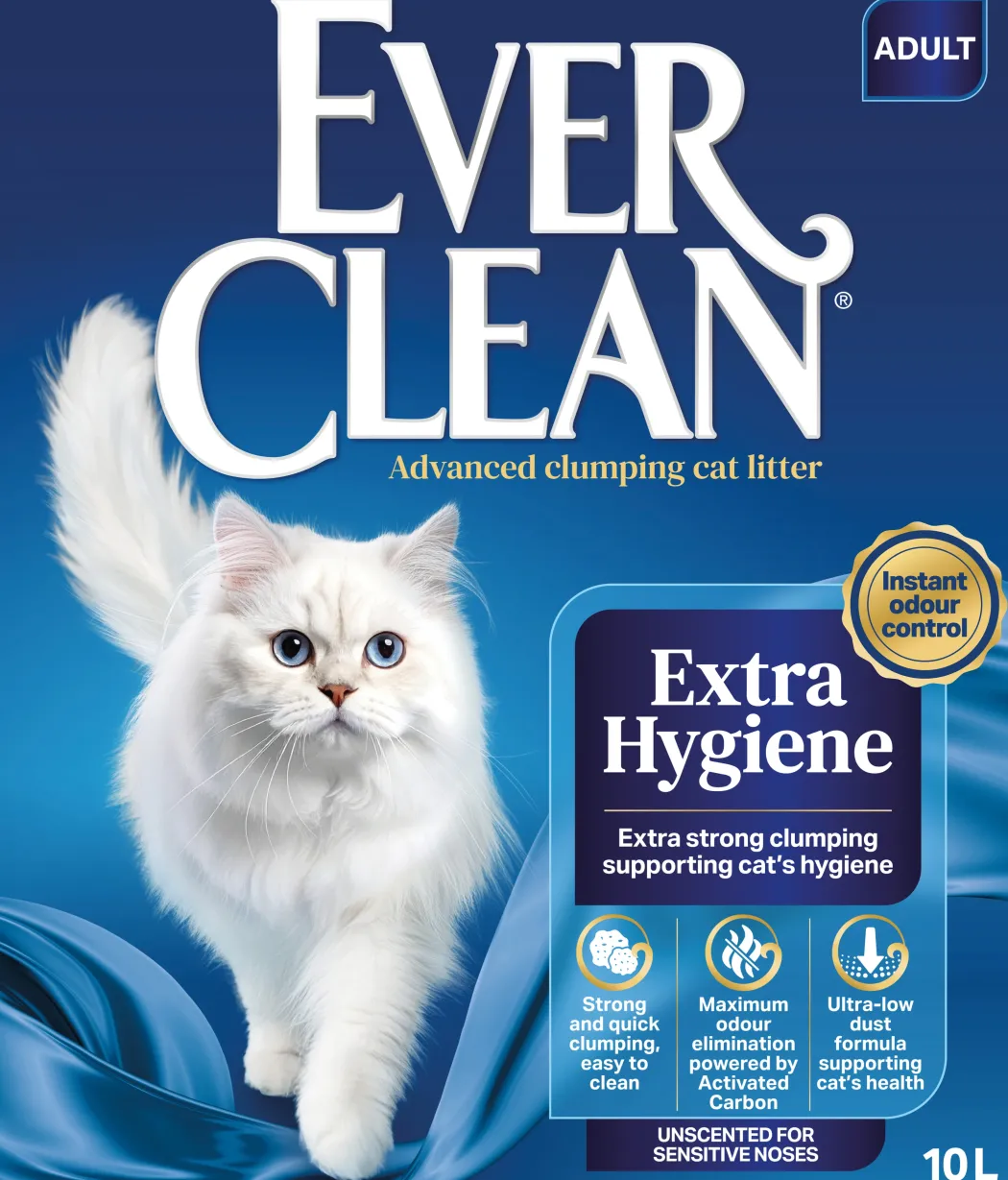 Ever Clean Extra Strong Kattegrus Uparfumeret Extra Hygiene 10 L