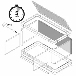Exoterra Glas Terrarium Vista 90 Buet rude