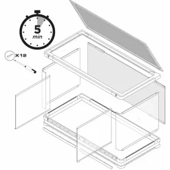 Exoterra Glas Terrarium Vista 120XL Buet rude