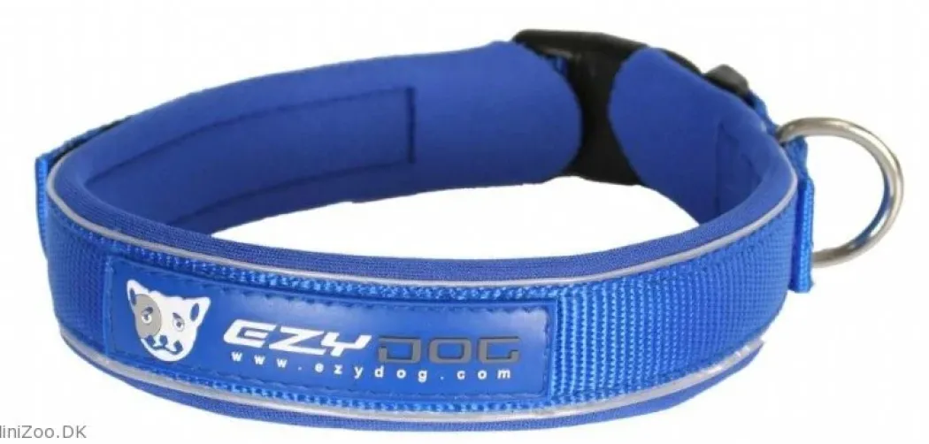 EzyDog Neopren Halsbånd S blå 34-38 cm
