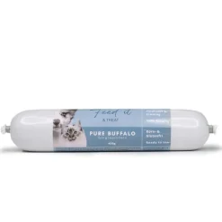 Feedit & Treat Pure Buffalo 400 g - naturlig bøffelpølse til hund og kat