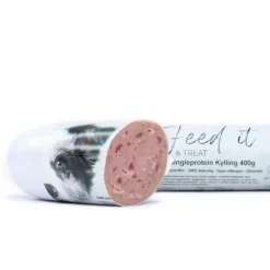 Feedit & Treat Pure Chicken 400 g - naturlig kyllingeskærepølse til hund og kat