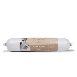 Feedit & Treat Pure Deer 400 g - naturlig hjorteskærepølse til hund og kat