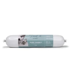 Feedit & Treat Pure Rabbit 400 g - naturlig kaninskærepølse til hund og kat