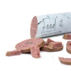 Feedit & Treat Pure Rabbit 400 g - naturlig kaninskærepølse til hund og kat