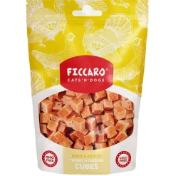 FICCARO Hundesnack Kalkun & Kylling Cubes - kalkun og kylling i tern 100 g