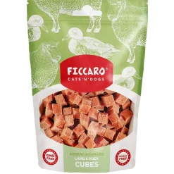 FICCARO Hundesnack Lam & And Cubes - lam og and i tern 100 g