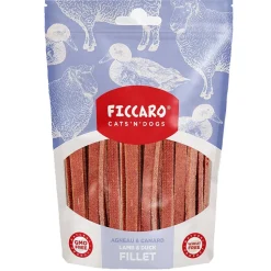FICCARO Hundesnack Lam & And Fillet - lam og and i fileter 100 g