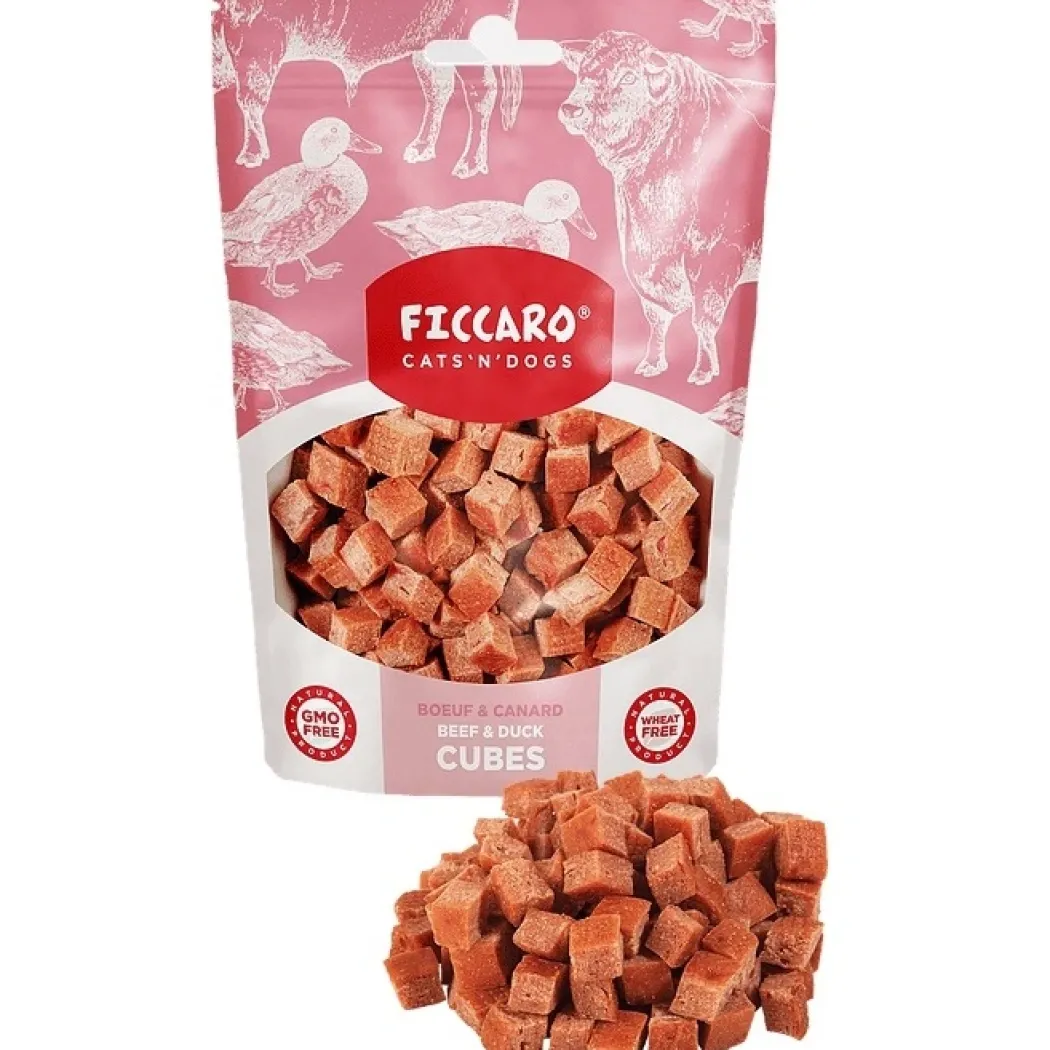 FICCARO Hundesnack Okse & And Cubes - i tern 100 g