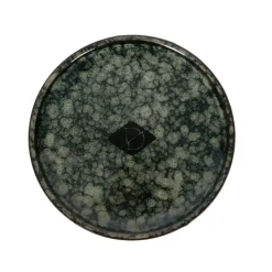 Flad Jasper Green Marble Ø 13 cm x 2 cm