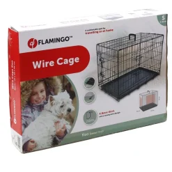 Flamingo Hundebur i metal Keo Sort S