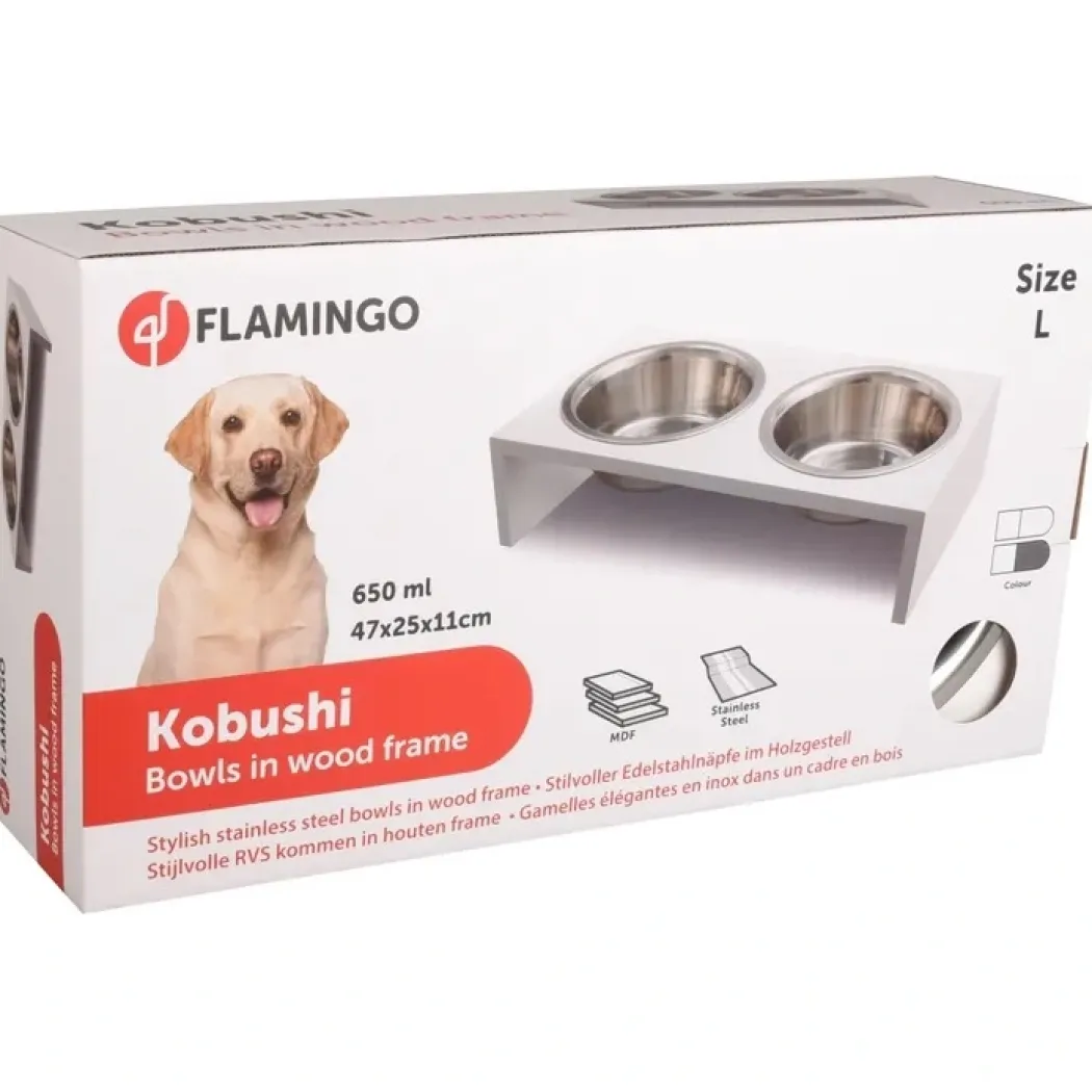 Flamingo Kobushi dobbeltskål 650 ml hvid