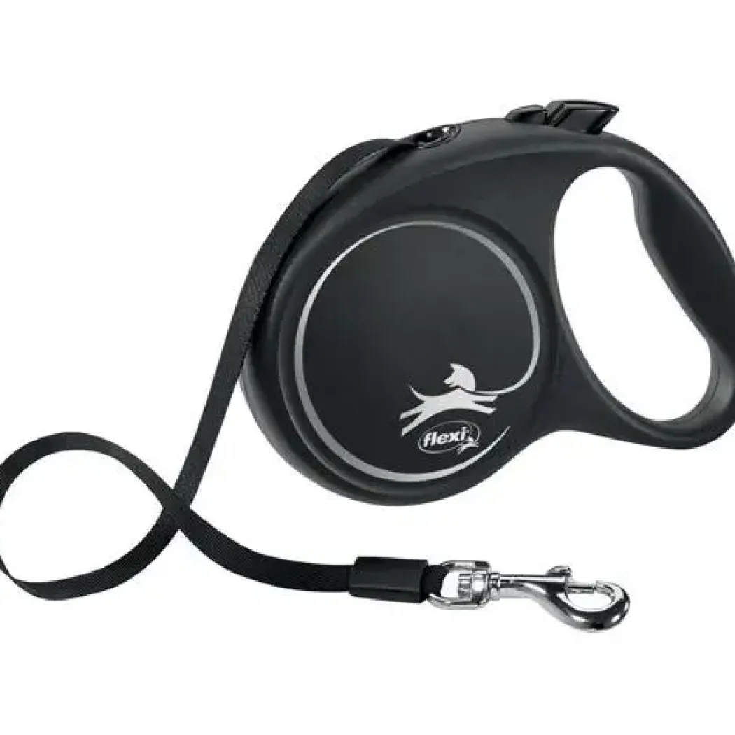 Flexi Black Design bånd M 5 meter 25 kg sort