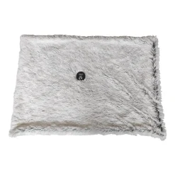 Fluffy hundetæppe 100x70 cm frossen hvid til hund - blødt og skridsikkert underlag