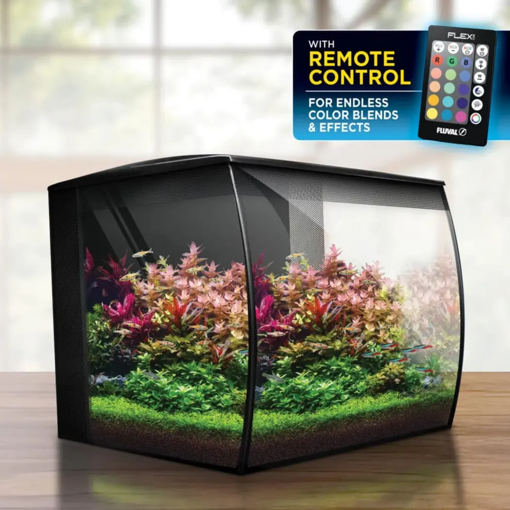 Fluval Flex akvarium 2.0 57 Liter Sort