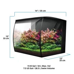 Fluval Flex LED akvarium version 2.0 34 L Sort