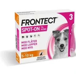 Frontect spot on 3 x 1 ml til hunde 5-10 kg - effektiv beskyttelse mod parasitter