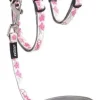 Glowcat Kattesele og Linesæt 8 mm Pink Sommerfugl