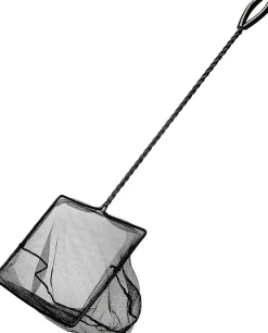 Hagen Fiskenet grovmasket 25 cm 35 cm skaft Sort