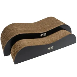 HappyCat ARCHIE Kradse Lounge 2i1 75x18 og 5x25 cm Sort Pap-kradsebræt