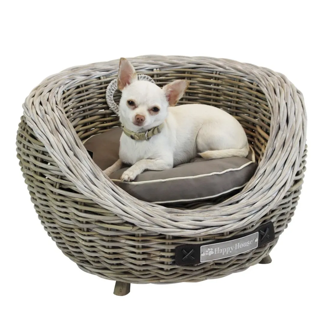 Happy-House Ratten Lille sofa hundekurv