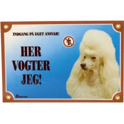 Her vogter jeg skilt med Puddel