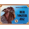 Her vogter jeg skilt med Schnauzer