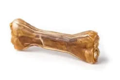 Håndlavet Presset Tyggeben med fyld af hest 12 cm 50 g - naturligt tyggeben
