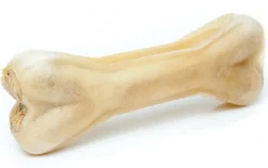 Håndlavet Presset Tyggeben med fyld af struds 17 cm 115 g - stort tyggeben