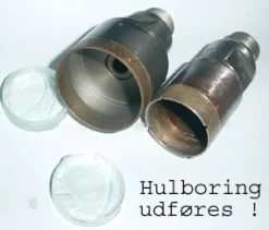 Hulboring i glas 43 mm hul (Max.10 mm glas)