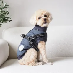 Hundejakke Thor med indbygget sele koksgrå XS