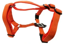 Hundesele Nylon Orange justerbar Orange str. 54-70 cm 20 mm - åndbar komfort