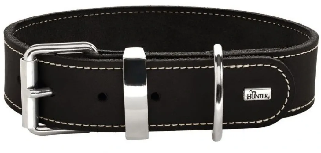 Hunter Aalborg 55 Special Sort hundehalsbånd - 40-48 cm