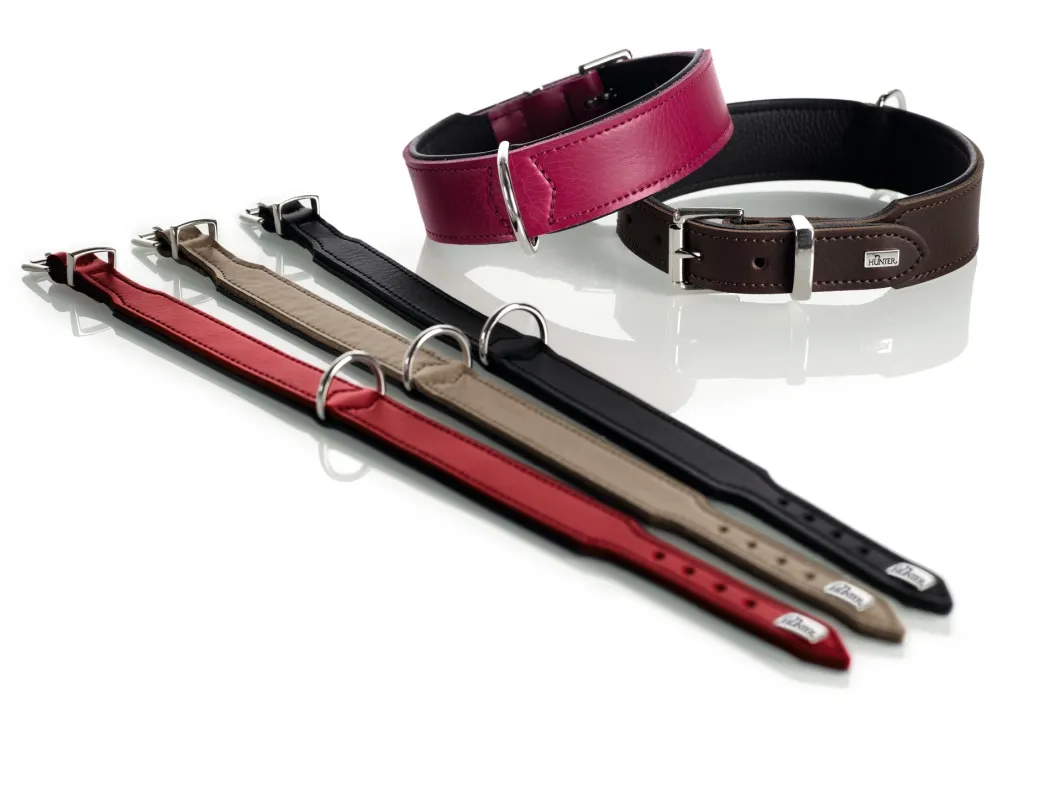 Hunter Basic halsbånd str.32 Sort - 24,0-28,5 cm