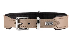 Hunter Basic halsbånd str.55 Stone - 41,0-49,0 cm