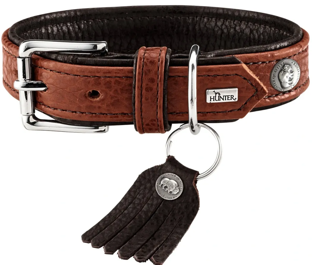 Hunter Cody 40 Cognac Mørkebrun hundehalsbånd - 29-35 cm