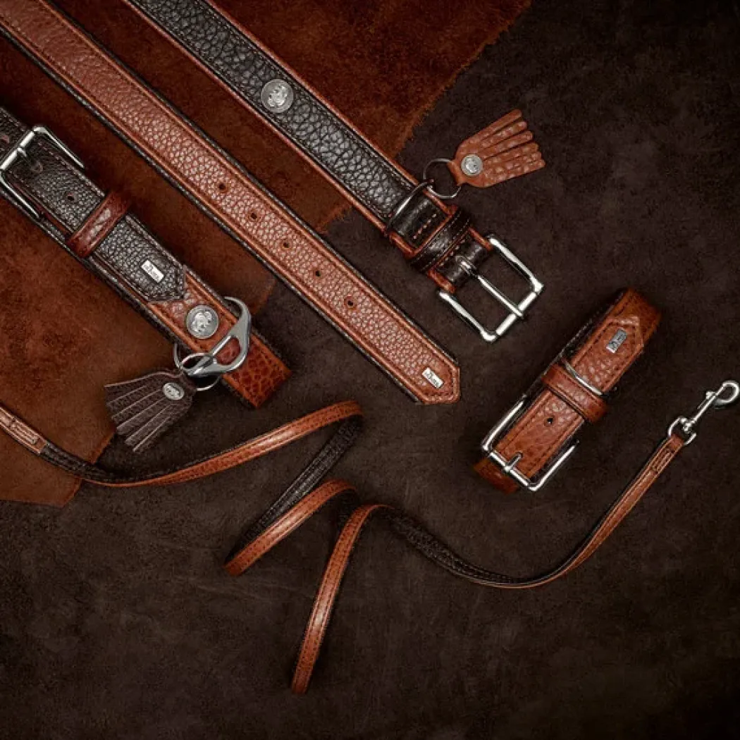 Hunter Cody 60 Cognac Mørkebrun hundehalsbånd - 46-52 cm