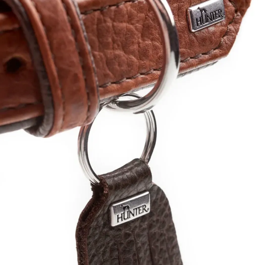 Hunter Cody 60 Cognac Mørkebrun hundehalsbånd - 46-52 cm