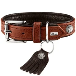 Hunter Cody 60 Cognac Mørkebrun hundehalsbånd - 46-52 cm
