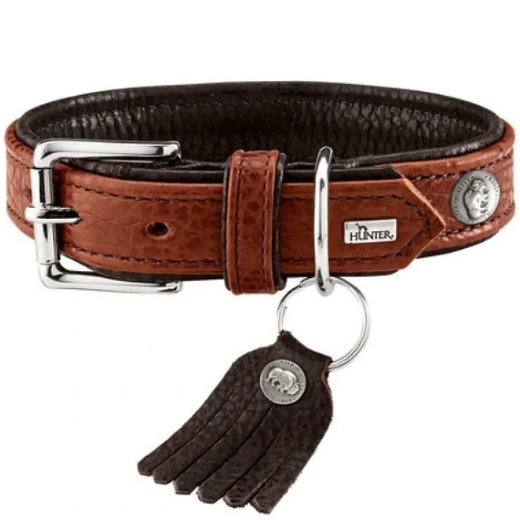 Hunter Cody 60 Cognac Mørkebrun hundehalsbånd - 46-52 cm