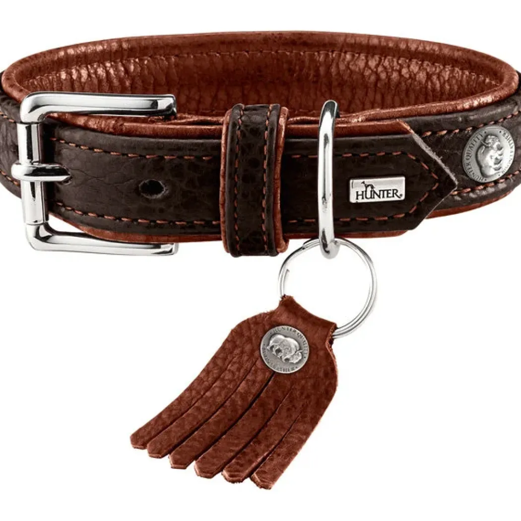 Hunter Cody 65 Mørkebrun Cognac hundehalsbånd - 50-56 cm